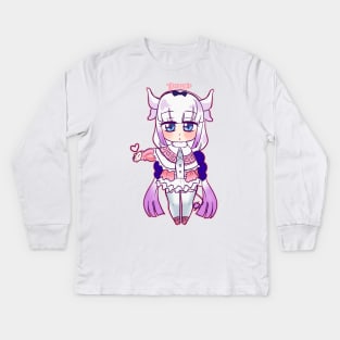 Kanna, the lil dragon Kids Long Sleeve T-Shirt